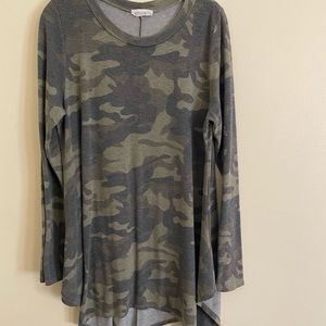 Camo tunic top
